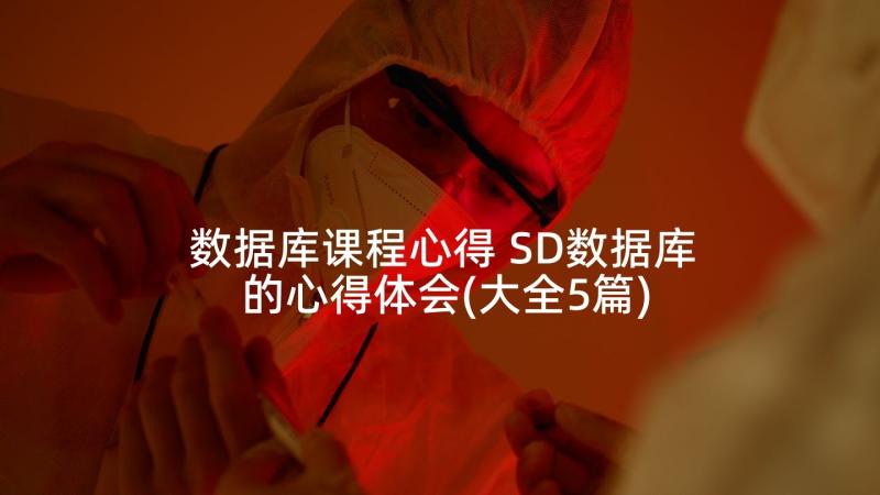 数据库课程心得 SD数据库的心得体会(大全5篇)