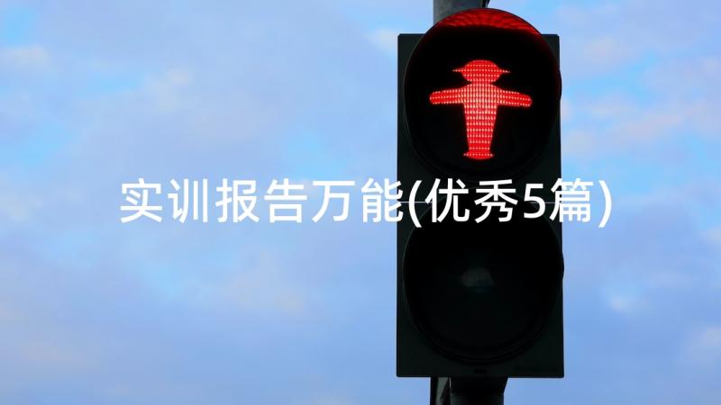 实训报告万能(优秀5篇)