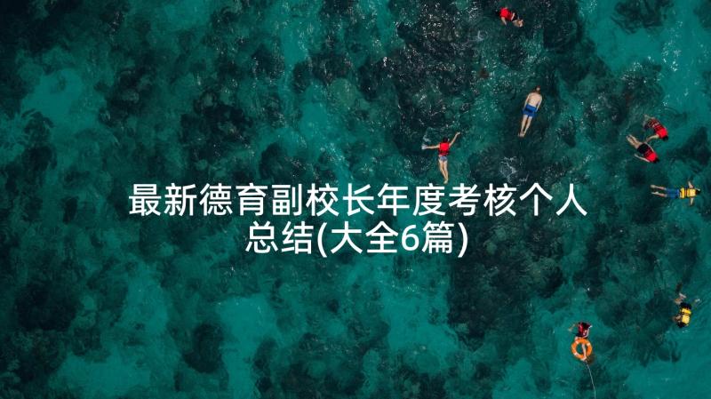 最新德育副校长年度考核个人总结(大全6篇)