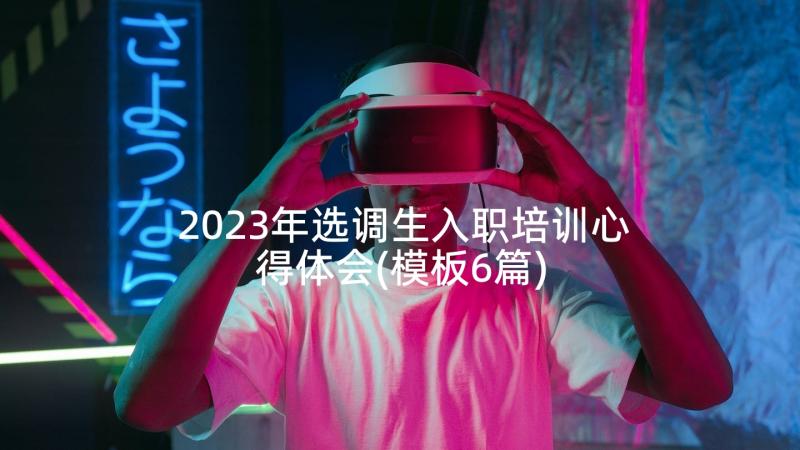 2023年选调生入职培训心得体会(模板6篇)