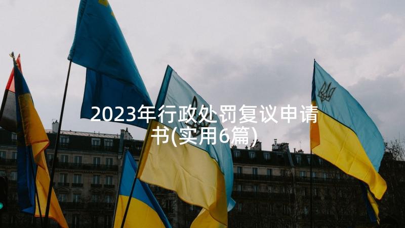 2023年行政处罚复议申请书(实用6篇)