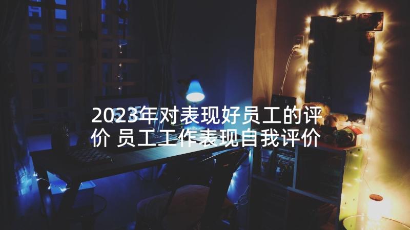 2023年对表现好员工的评价 员工工作表现自我评价(汇总6篇)