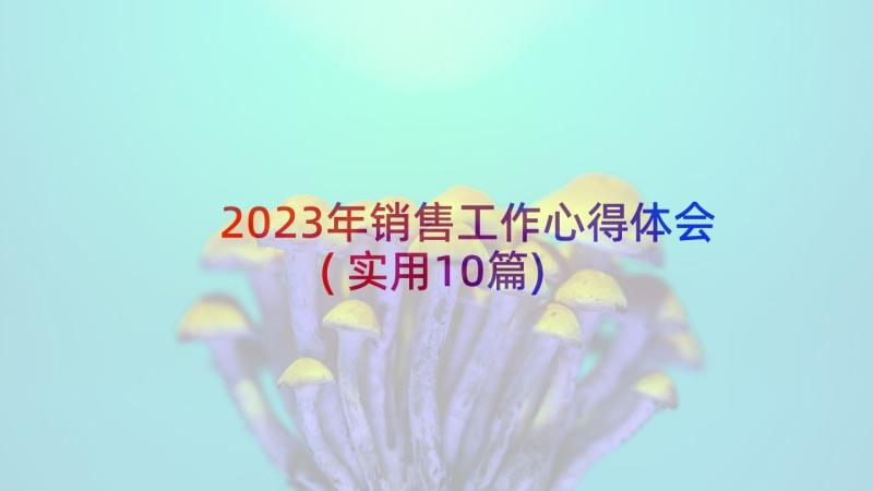 2023年销售工作心得体会(实用10篇)