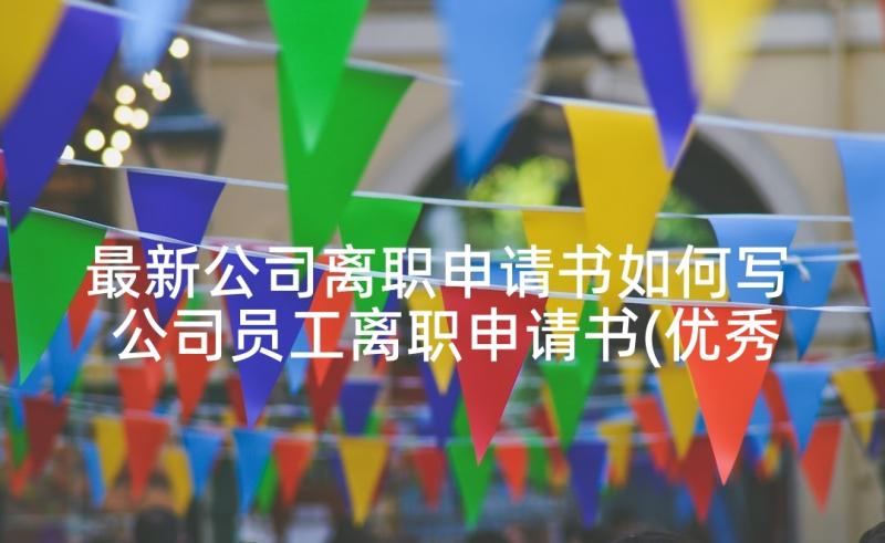 最新公司离职申请书如何写 公司员工离职申请书(优秀9篇)