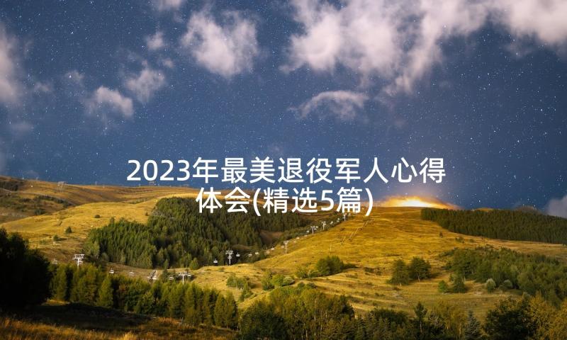 2023年最美退役军人心得体会(精选5篇)