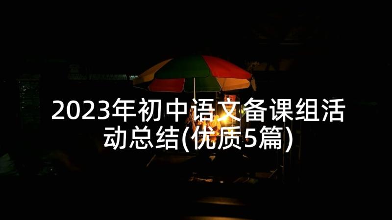 2023年初中语文备课组活动总结(优质5篇)