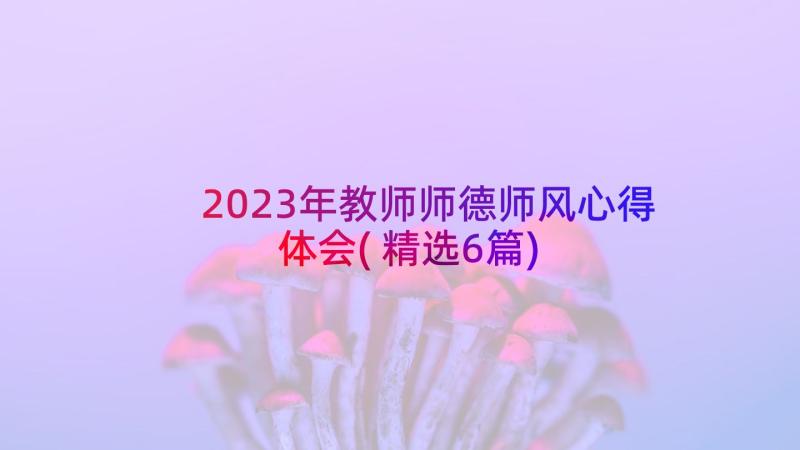 2023年教师师德师风心得体会(精选6篇)