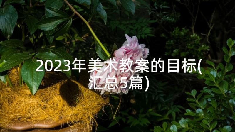 2023年美术教案的目标(汇总5篇)