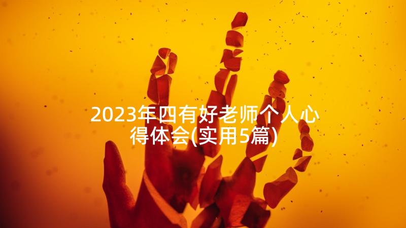 2023年四有好老师个人心得体会(实用5篇)