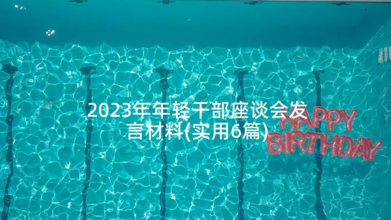 2023年年轻干部座谈会发言材料(实用6篇)