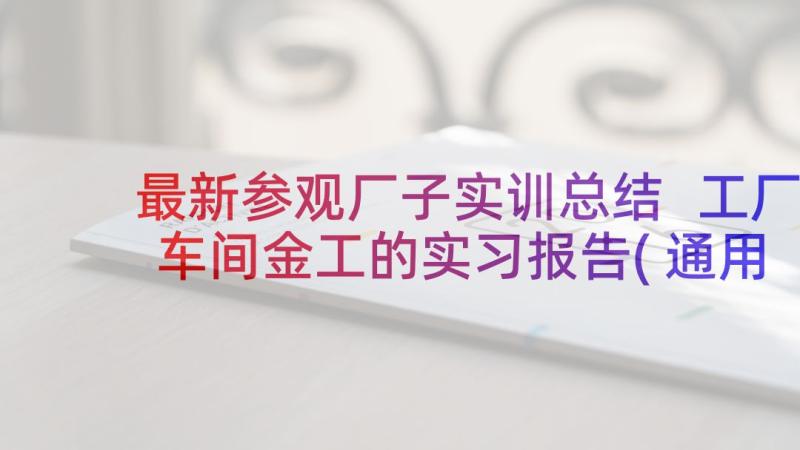 最新参观厂子实训总结 工厂车间金工的实习报告(通用5篇)