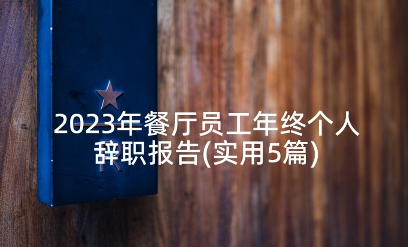 2023年餐厅员工年终个人辞职报告(实用5篇)