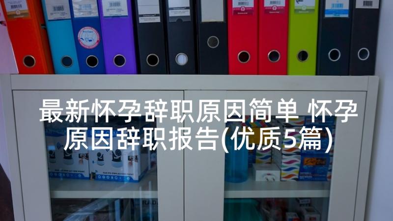 最新怀孕辞职原因简单 怀孕原因辞职报告(优质5篇)