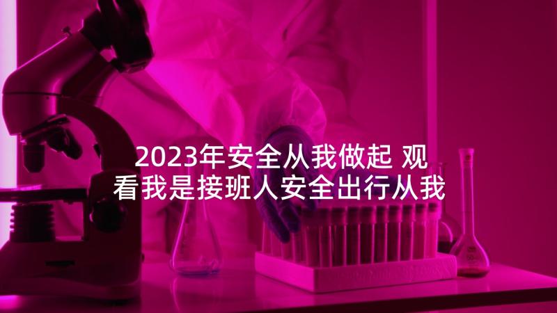 2023年安全从我做起 观看我是接班人安全出行从我做起心得体会(精选5篇)