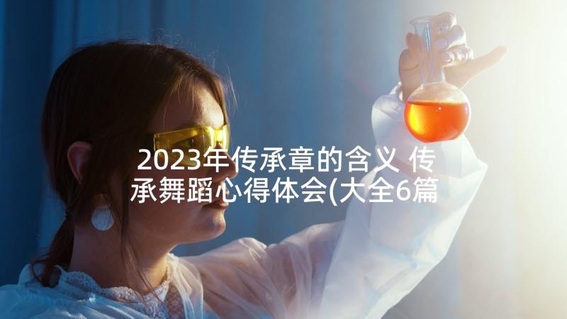 2023年传承章的含义 传承舞蹈心得体会(大全6篇)