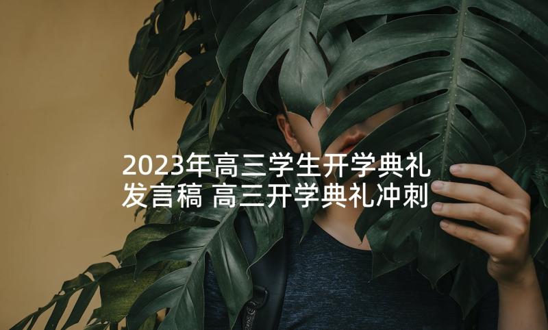 2023年高三学生开学典礼发言稿 高三开学典礼冲刺发言稿(优质8篇)