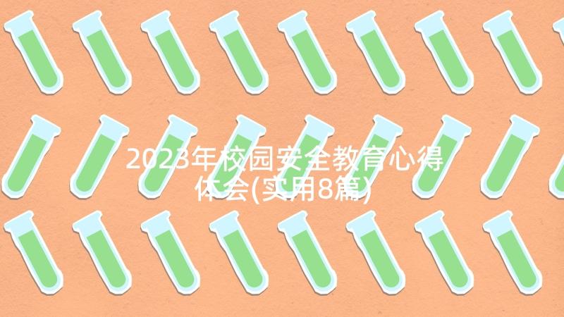 2023年校园安全教育心得体会(实用8篇)