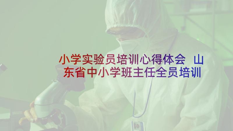 小学实验员培训心得体会 山东省中小学班主任全员培训学习心得(通用5篇)