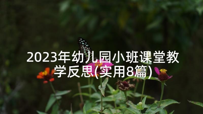 2023年幼儿园小班课堂教学反思(实用8篇)