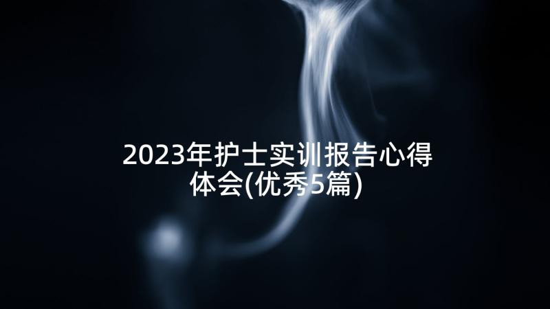 2023年护士实训报告心得体会(优秀5篇)