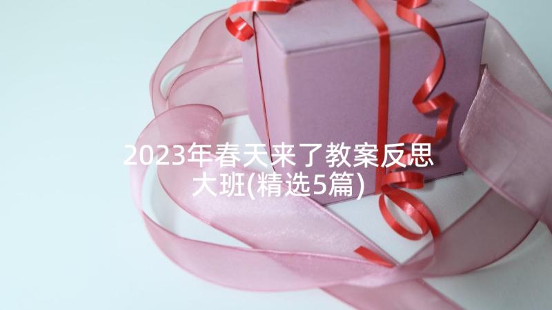 2023年春天来了教案反思大班(精选5篇)