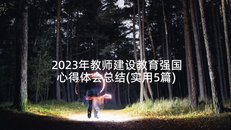 2023年教师建设教育强国心得体会总结(实用5篇)