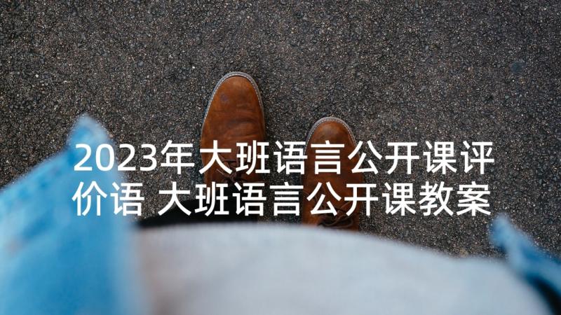 2023年大班语言公开课评价语 大班语言公开课教案(优秀10篇)