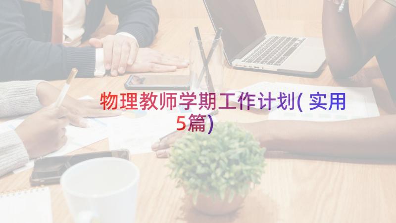 物理教师学期工作计划(实用5篇)