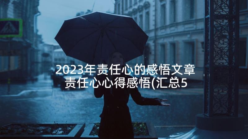 2023年责任心的感悟文章 责任心心得感悟(汇总5篇)