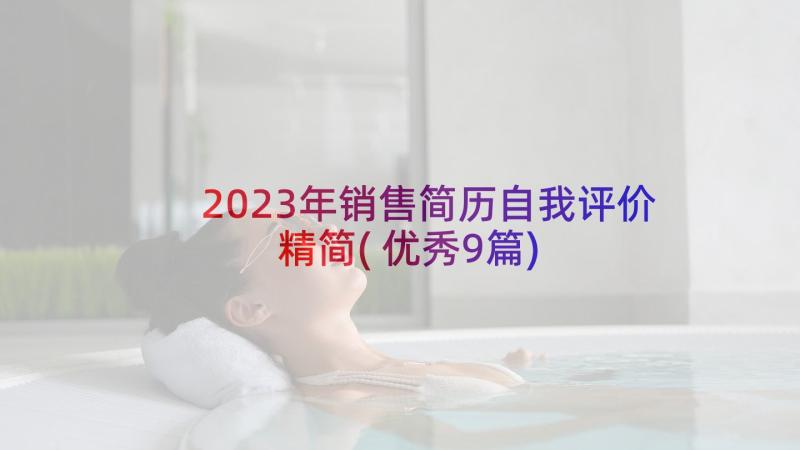 2023年销售简历自我评价精简(优秀9篇)