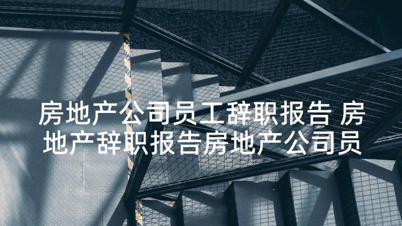 房地产公司员工辞职报告 房地产辞职报告房地产公司员工辞职报告(通用8篇)