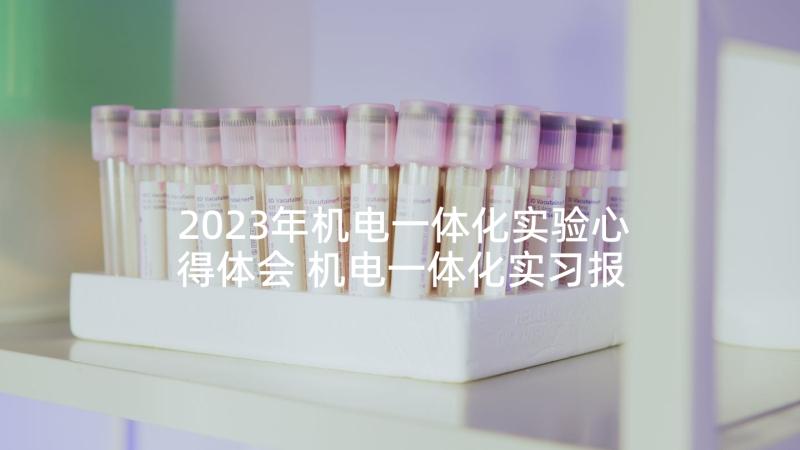 2023年机电一体化实验心得体会 机电一体化实习报告心得体会(汇总5篇)