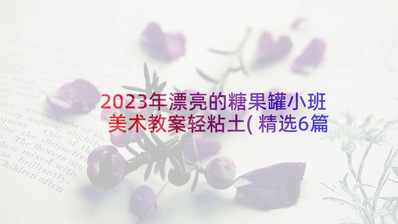 2023年漂亮的糖果罐小班美术教案轻粘土(精选6篇)