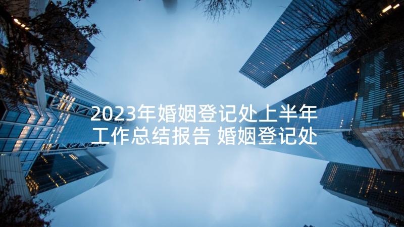 2023年婚姻登记处上半年工作总结报告 婚姻登记处工作总结(汇总5篇)