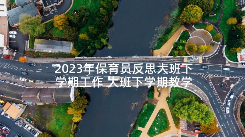 2023年保育员反思大班下学期工作 大班下学期教学反思(汇总8篇)