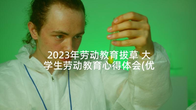 2023年劳动教育拔草 大学生劳动教育心得体会(优秀5篇)