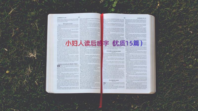 小妇人读后感字（优质15篇）