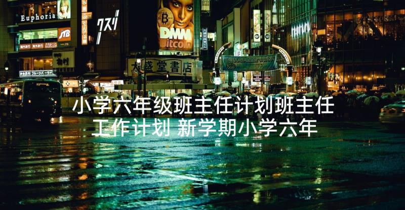 小学六年级班主任计划班主任工作计划 新学期小学六年级班主任工作计划(实用6篇)