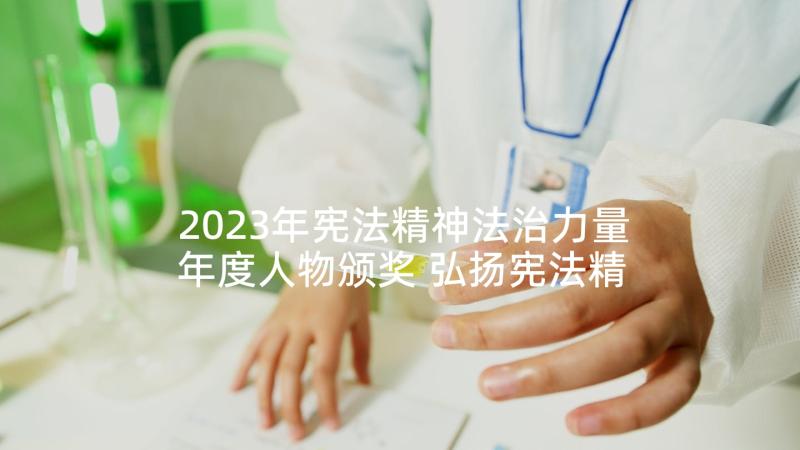 2023年宪法精神法治力量年度人物颁奖 弘扬宪法精神树立宪法权威心得体会(优质10篇)