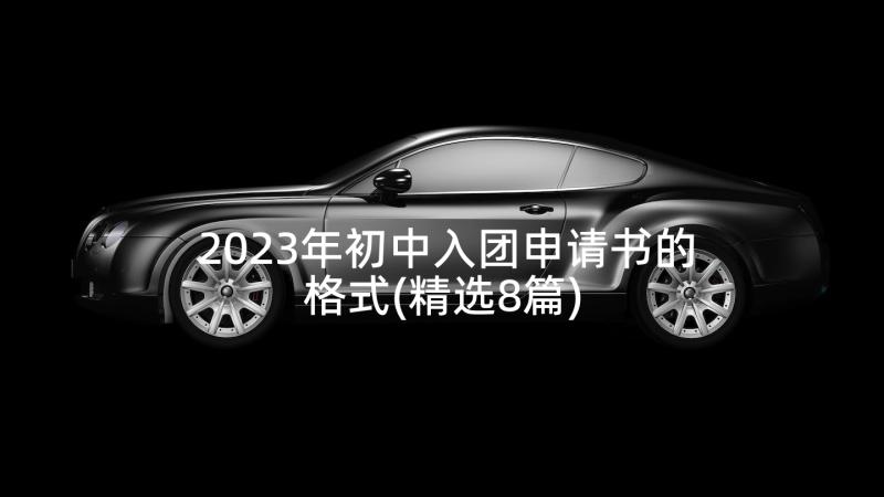 2023年初中入团申请书的格式(精选8篇)