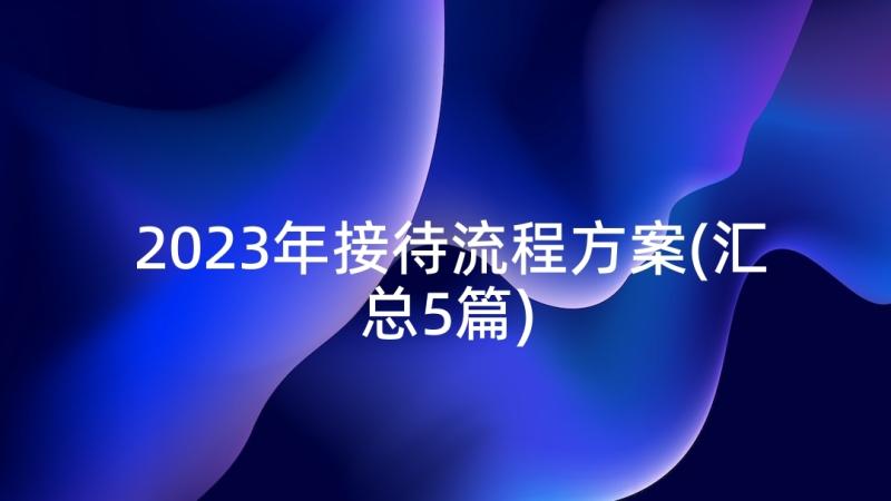 2023年接待流程方案(汇总5篇)