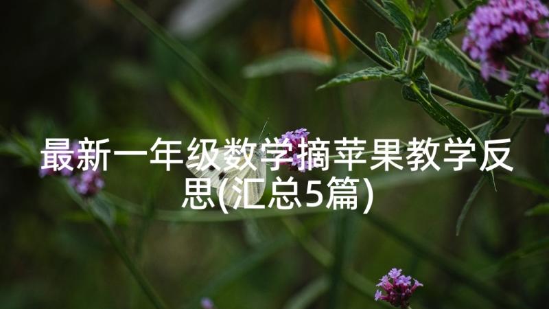 最新一年级数学摘苹果教学反思(汇总5篇)