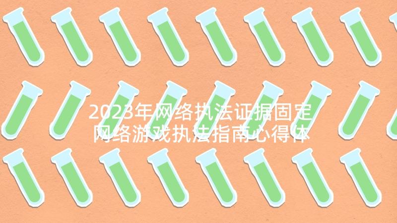 2023年网络执法证据固定 网络游戏执法指南心得体会(汇总5篇)