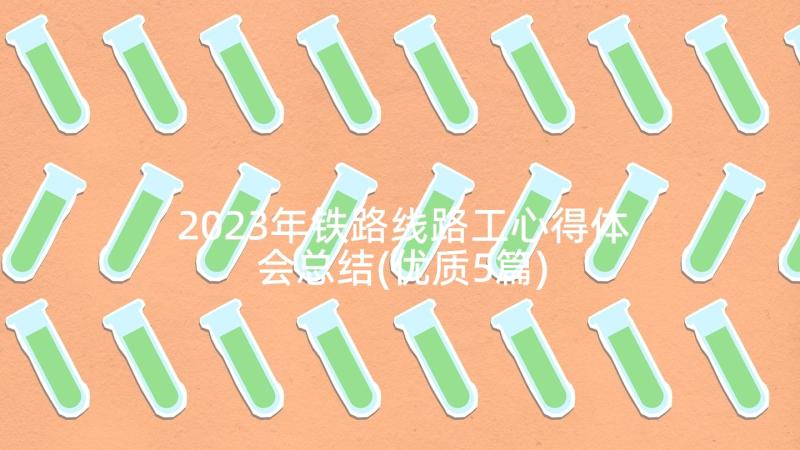 2023年铁路线路工心得体会总结(优质5篇)