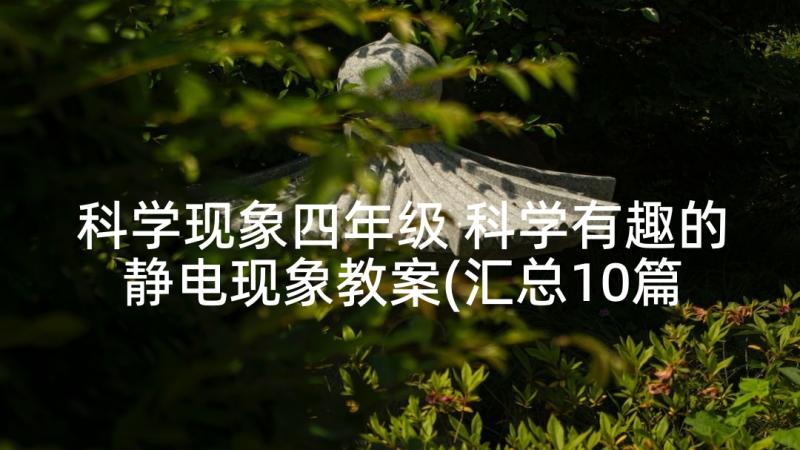 科学现象四年级 科学有趣的静电现象教案(汇总10篇)