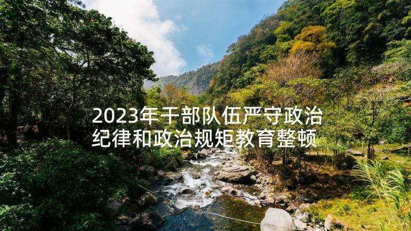 2023年干部队伍严守政治纪律和政治规矩教育整顿 领导干部严守政治纪律和政治规矩发言(实用5篇)