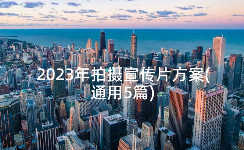 2023年拍摄宣传片方案(通用5篇)