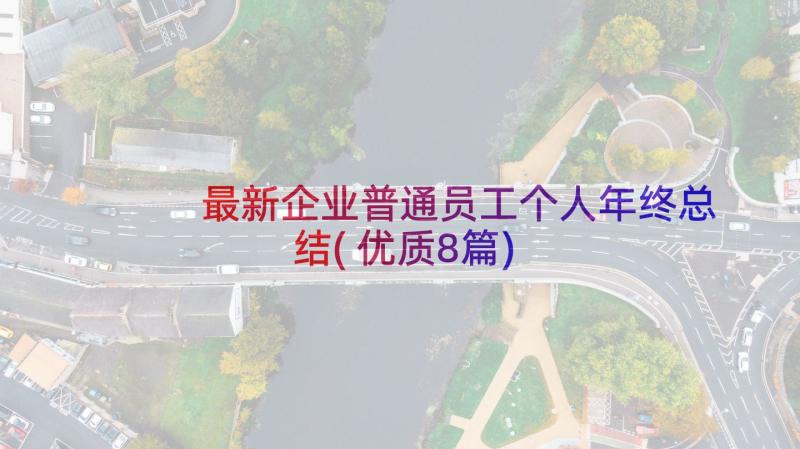 最新企业普通员工个人年终总结(优质8篇)