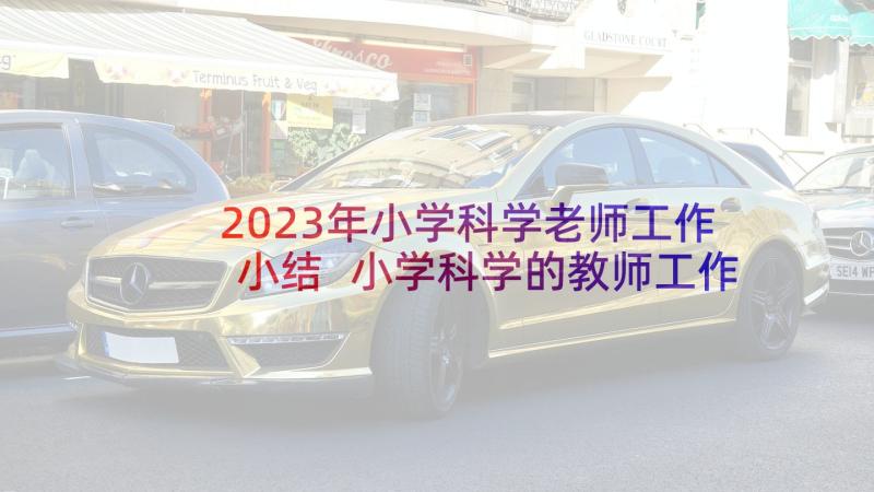 2023年小学科学老师工作小结 小学科学的教师工作总结(精选7篇)