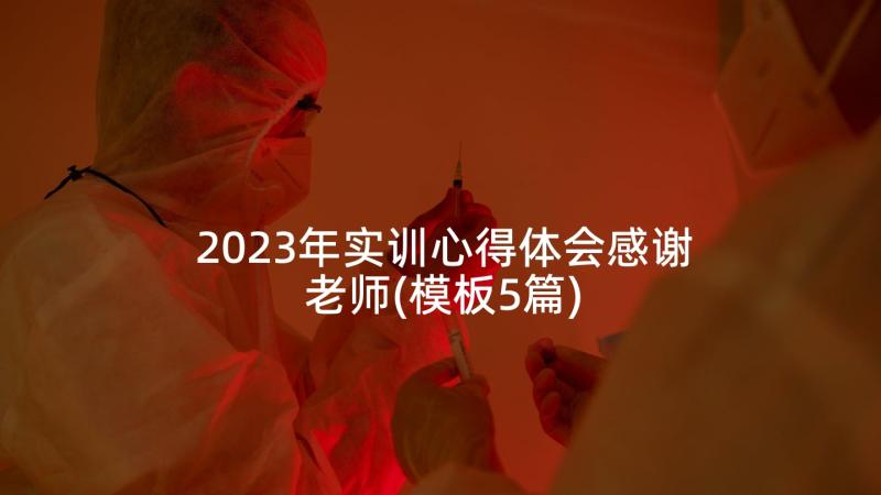 2023年实训心得体会感谢老师(模板5篇)